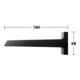 Keuco Schwallbrause sw matt, Wandanschluss, Ausladung 169mm