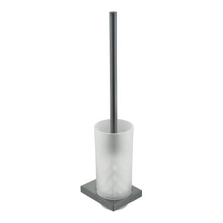 Keuco Set brosse WC Edition 11 mural, cristal satiné, chrome noir mat