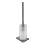 Keuco Set brosse WC Edition 11 mural, cristal satiné, chrome noir mat