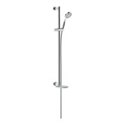 Keuco Set de douche IXMO chrome/blanc, rosace ronde