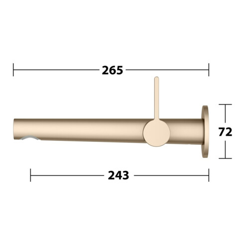 Keuco Set de montage Edition 400 Mitigeur lavabo encastré, sans garniture, bronze mat, 243 mm
