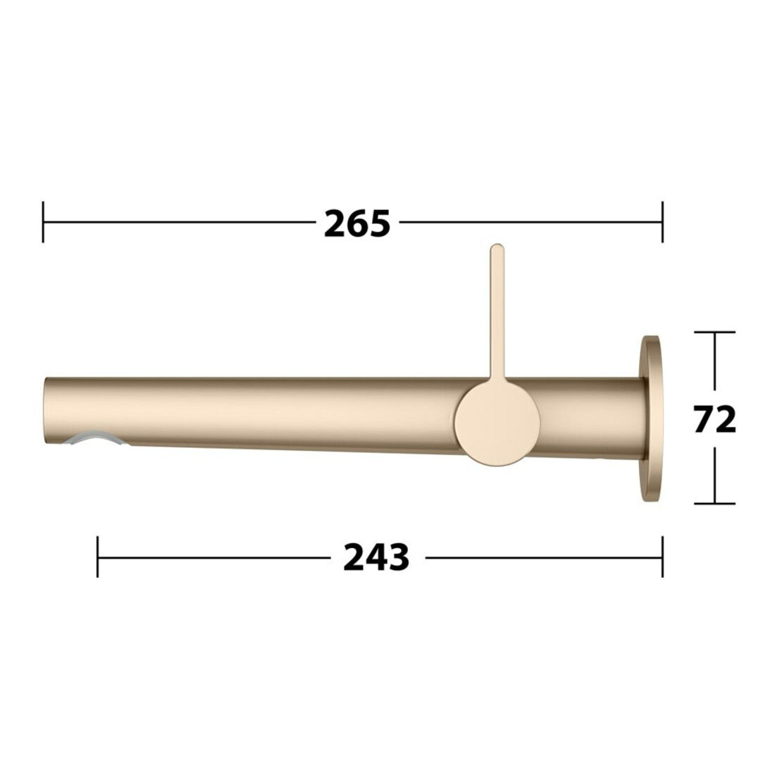 Keuco Set de montage Edition 400 Mitigeur lavabo encastré, sans garniture, bronze mat, 243 mm