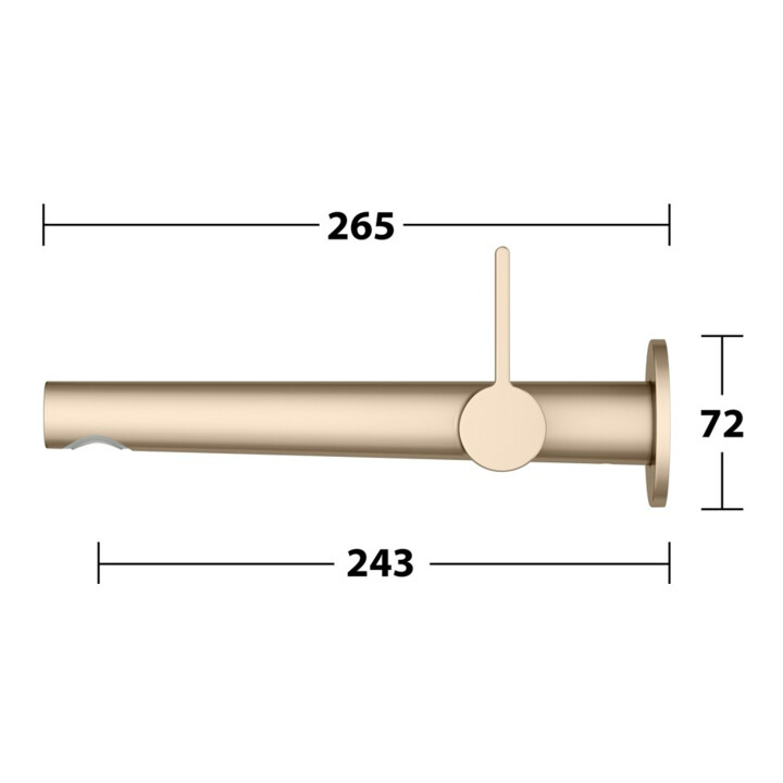 Keuco Set de montage Edition 400 Mitigeur lavabo encastré, sans garniture, bronze mat, 243 mm