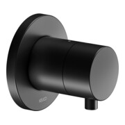 Keuco Set de montage IXMO Comfort noir, vanne d'arrêt encastrée, ronde, pour 1 consommateur