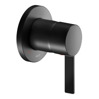 Keuco Set de montage IXMO Pure Mitigeur encastré monocommande, rond, noir mat