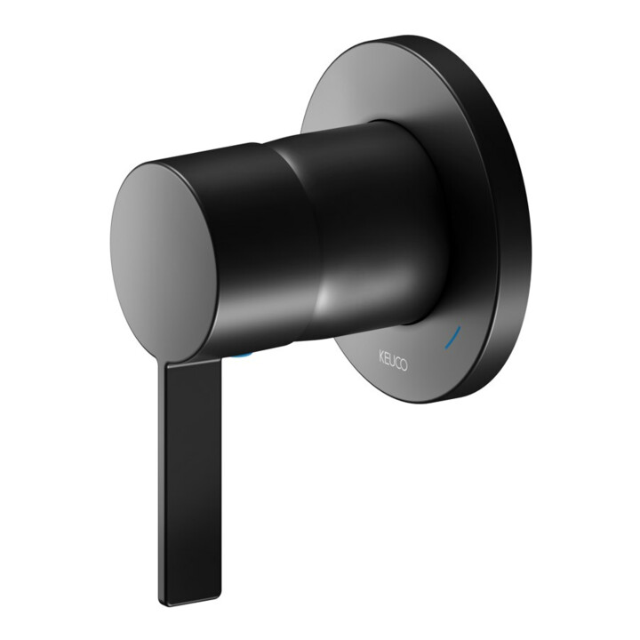 Keuco Set de montage IXMO Pure Mitigeur encastré monocommande, rond, noir mat