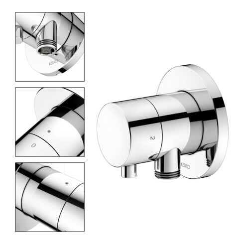 Keuco Set de montage prêt à l'emploi IXMO UP-2-W-Ab/Um.v, SA, G Comf., rond, chromé