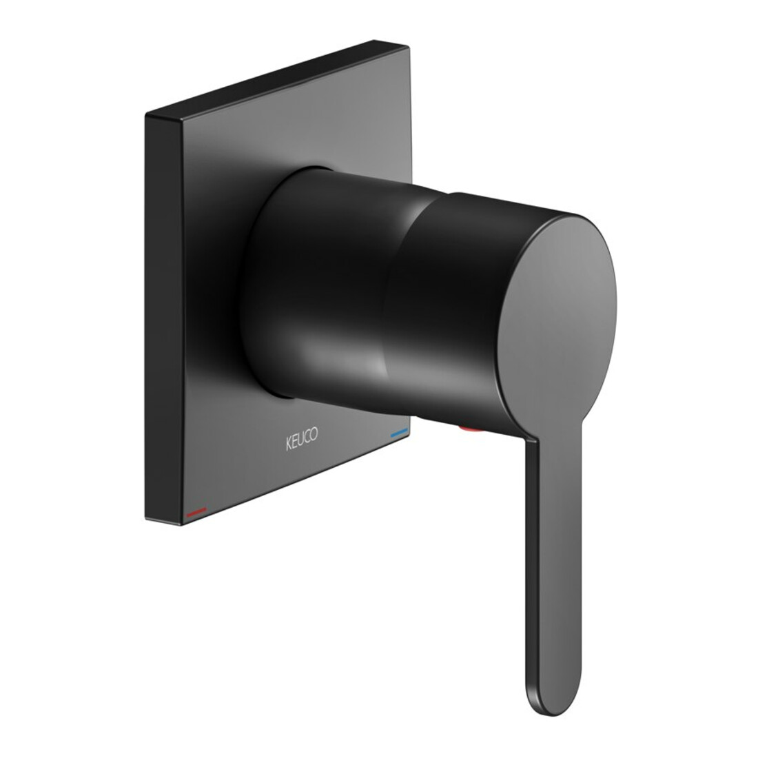Keuco Set de montage prêt IXMO Flat Mitigeur monocommande encastré, carré, noir mat