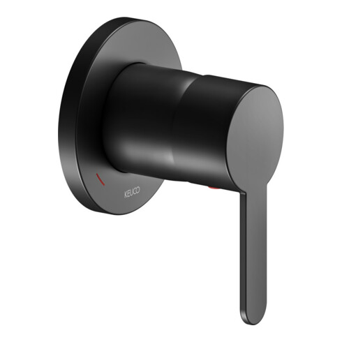 Keuco Set de montage prêt IXMO Flat Mitigeur monocommande encastré, rond, noir mat