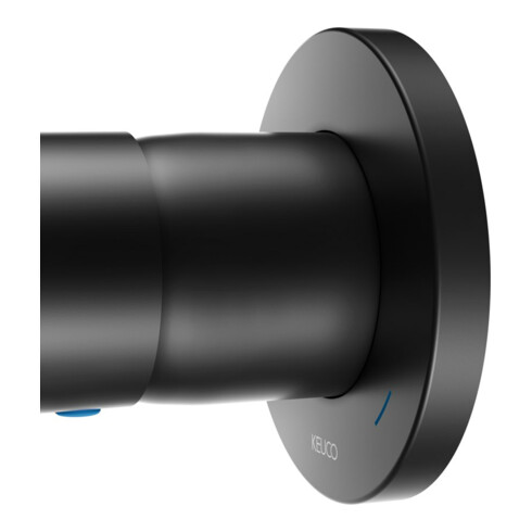 Keuco Set de montage prêt IXMO Flat Mitigeur monocommande encastré, rond, noir mat
