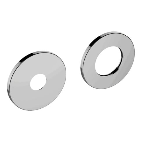Keuco Set de Rosettes IXMO pour Mitigeur Lavabo Encastré, 85mm, rond, MS vc
