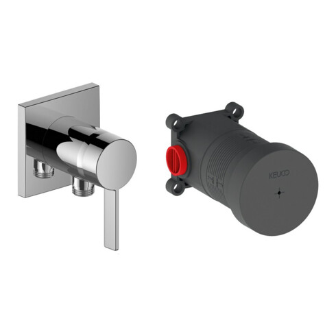 Keuco Set d'installation IXMO SOLO Pure Mitigeur douche encastré, chromé, SA, angle