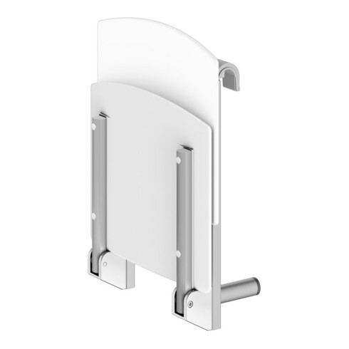 Keuco Siège rabattable Care à suspendre, anodisé argent, blanc