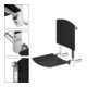 Keuco Siège rabattable Care à suspendre, chromé, noir-4