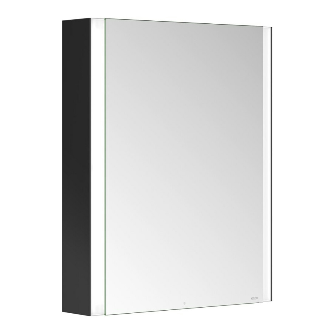 Keuco Somaris Armoire miroir 1 porte 65x73x13 cm, en applique, raccords, noir mat