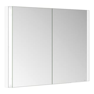 Keuco Somaris Armoire miroir 2 portes 100x71x11,5 cm, blanc mat, miroir chauffant