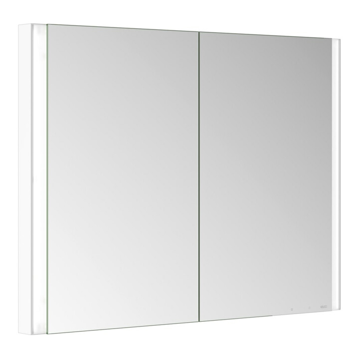 Keuco Somaris Armoire miroir 2 portes 100x71x11,5 cm, blanc mat, miroir chauffant