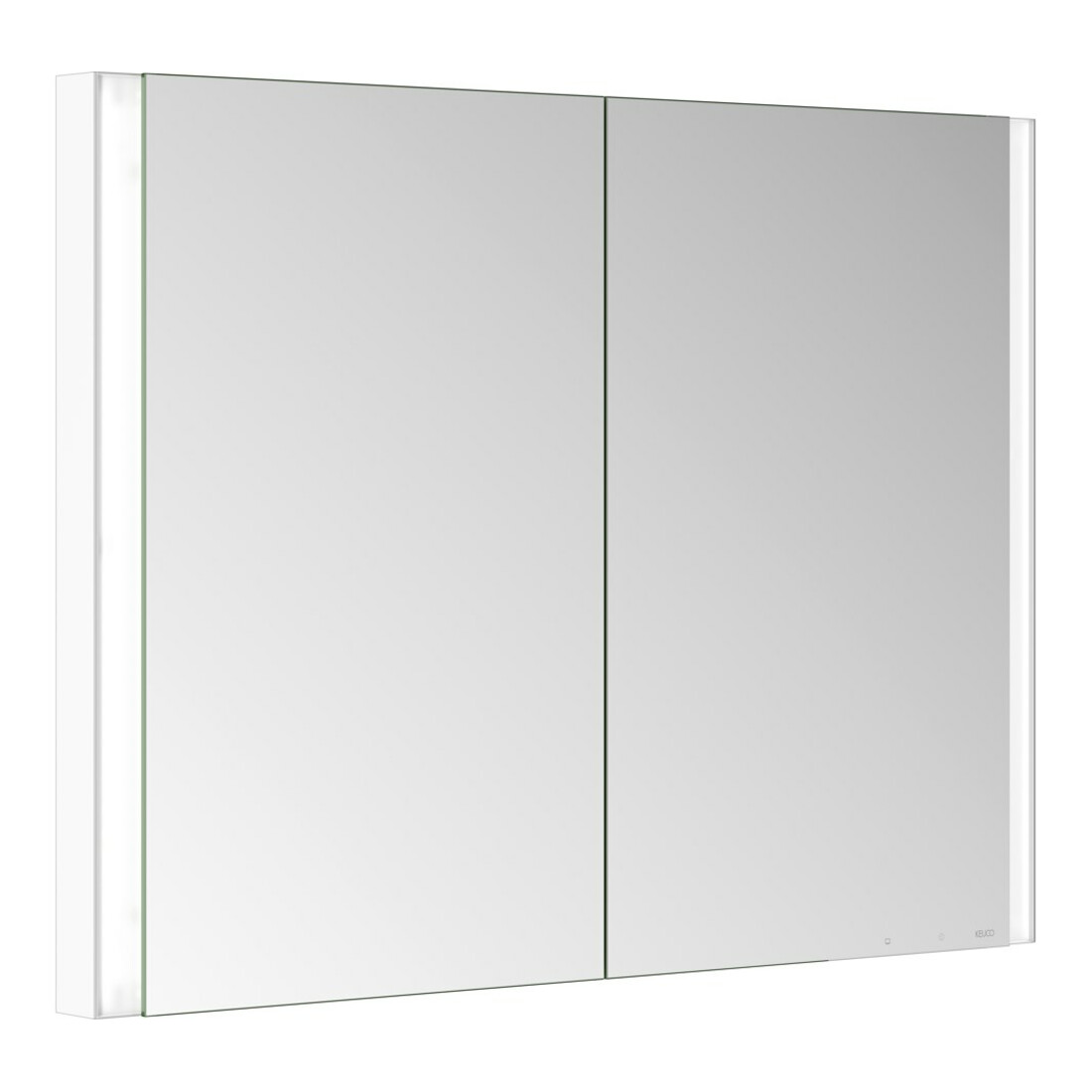 Keuco Somaris Armoire miroir 2 portes 100x71x11,5 cm, blanc mat, miroir chauffant