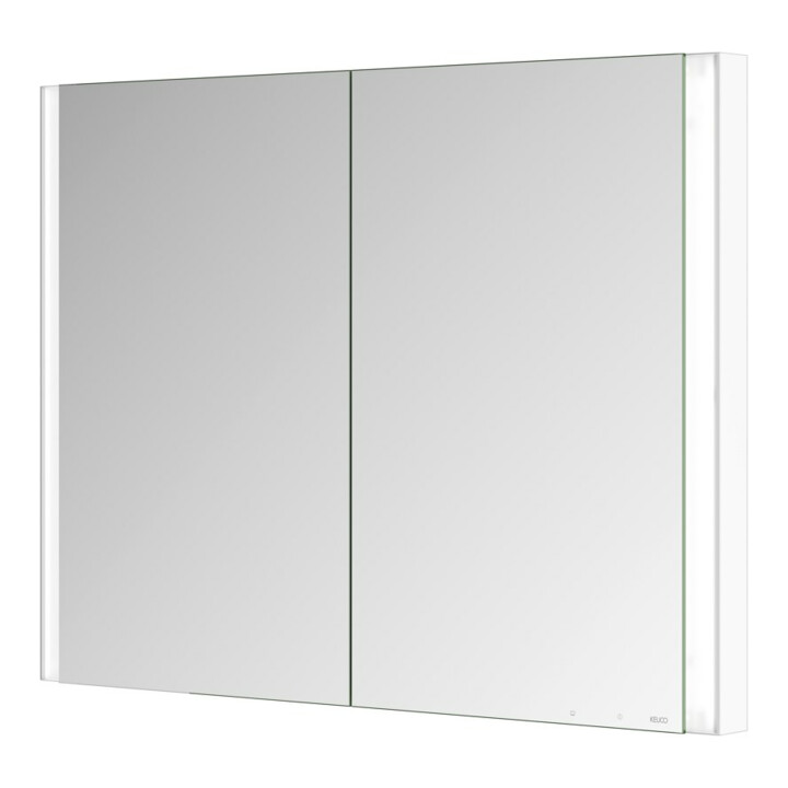 Keuco Somaris Armoire miroir 2 portes 100x71x11,5 cm, blanc mat, miroir chauffant