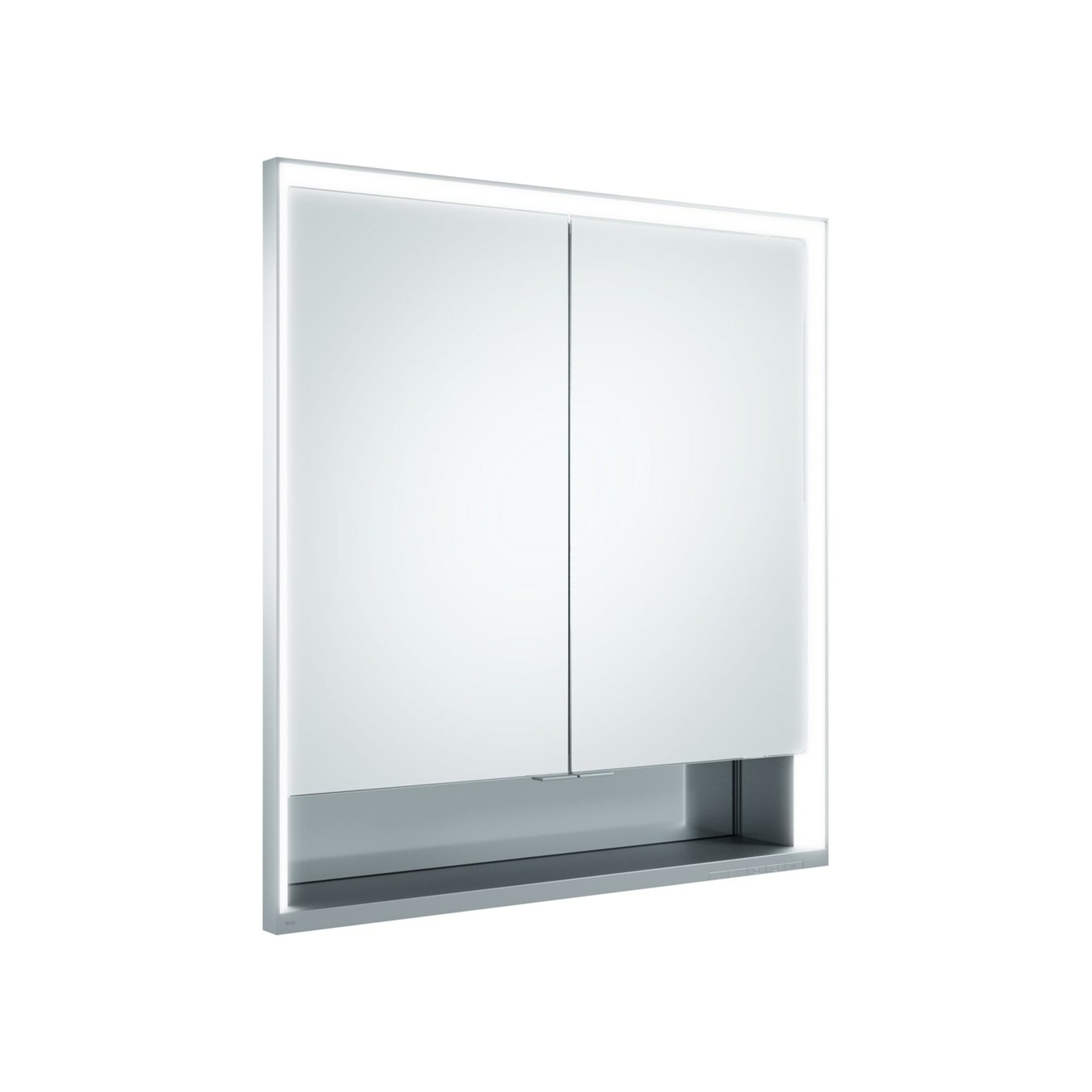 Keuco Spanplattenschraube kurze Türen Royal Lumos 70x73,5x13cm, m Abl, Wandeinbau, 2-türig