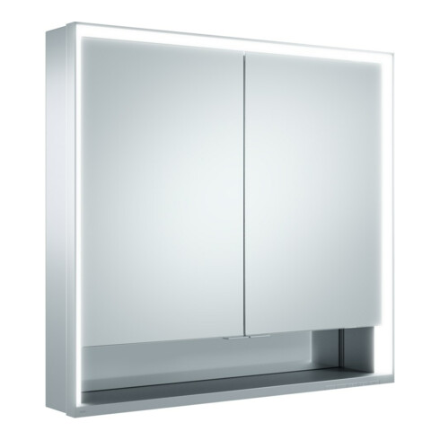 Keuco Spanplattenschraube kurze Türen Royal Lumos 80x73x13cm, m Abl, WV, 2-trg., si-elox