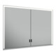 Keuco Spanplattenschraube lange Tür Royal Lumos 100x73x16cm, o. Abl, WE, silber-eloxiert-1