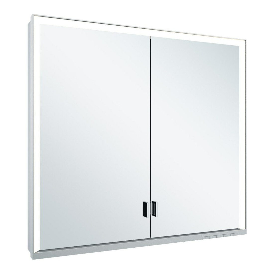 Keuco Spanplattenschraube lange Tür Royal Lumos 80x73x13cm, o Abl, WV, 2-trg., si-elox