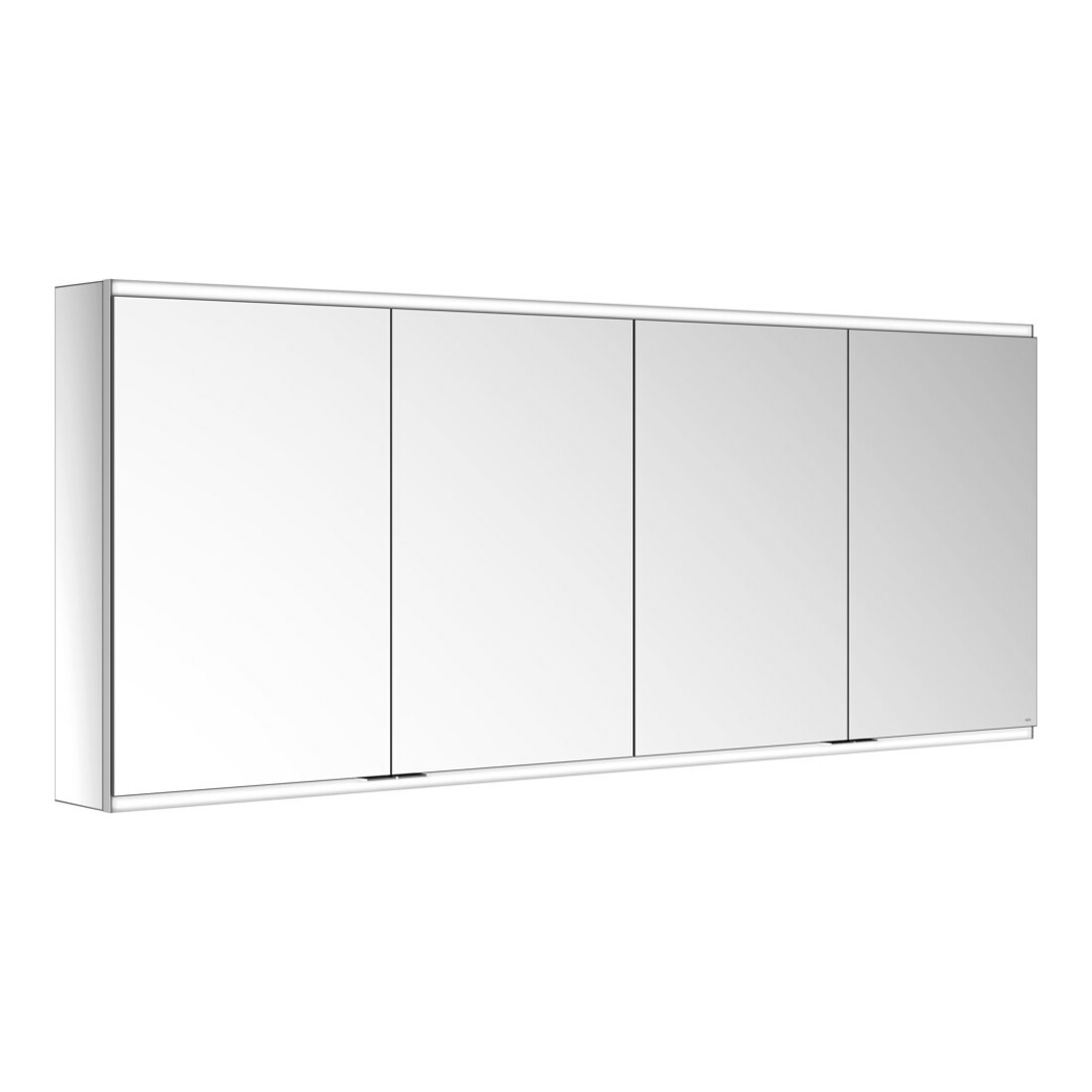 Keuco Spanplattenschraube Royal Modular 2.0 beleuchtet 180x70x16cm, 4 Steckd., Vorbau, 4 Türen