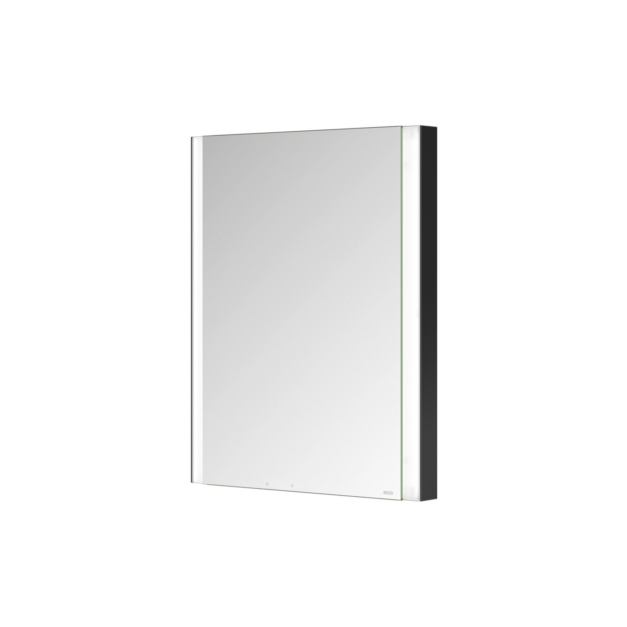Keuco Spiegelschrank 1-türig Somaris 60x71x11,5cm, WE, Hz, Anschl re, sw ma