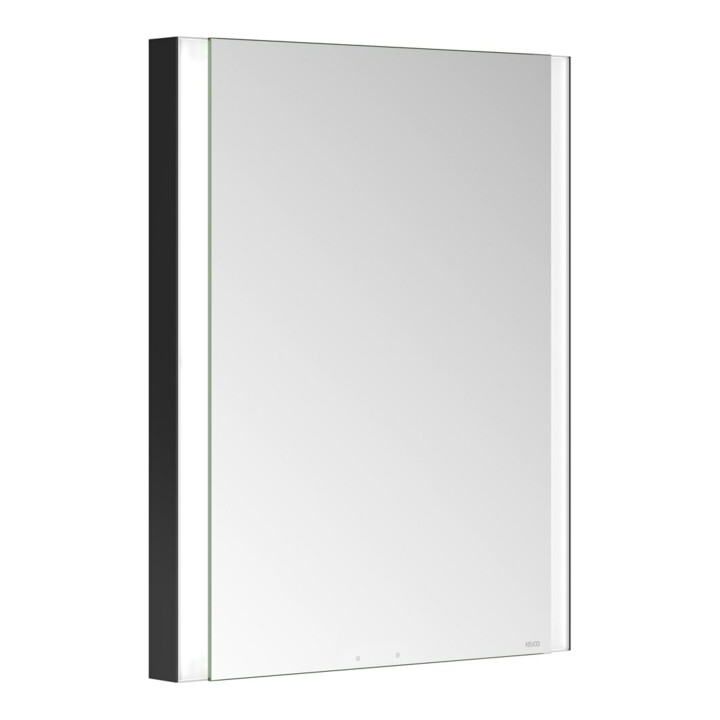 Keuco Spiegelschrank 1-türig Somaris 60x71x11,5cm, WE, Hz, Anschl re, sw ma