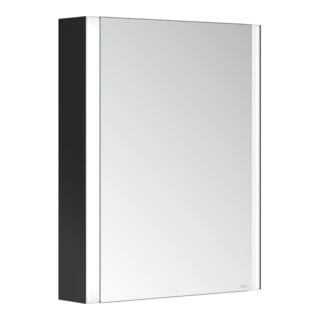 Keuco Spiegelschrank 1-türig Somaris 65x73x13cm, Vorbau, Anschl li, sw matt