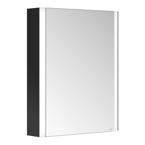 Keuco Spiegelschrank 1-türig Somaris 65x73x13cm, Vorbau, Anschl li, sw matt