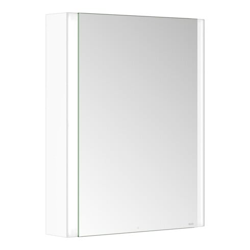 Keuco Spiegelschrank 1-türig Somaris 65x73x13cm, Vorbau, Anschl re, weiß matt