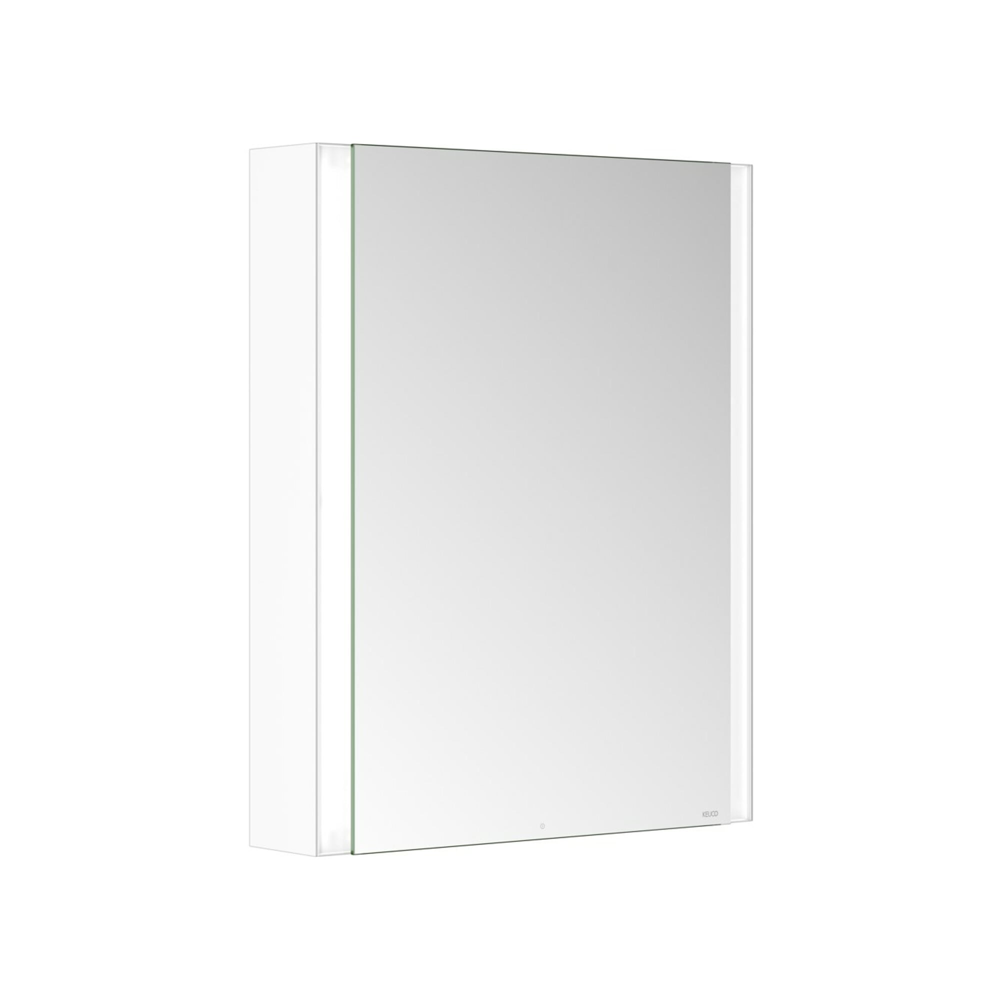 Keuco Spiegelschrank 1-türig Somaris 65x73x13cm, Vorbau, Anschl re, weiß matt