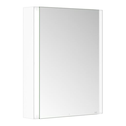 Keuco Spiegelschrank 1-türig Somaris 65x73x13cm, Vorbau, Anschl re, weiß matt