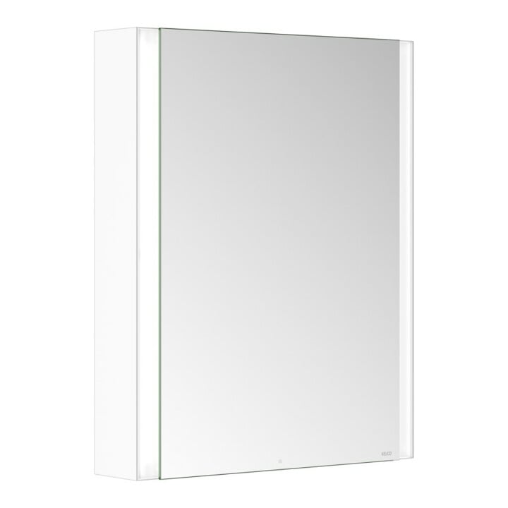 Keuco Spiegelschrank 1-türig Somaris 65x73x13cm, Vorbau, Anschl re, weiß matt