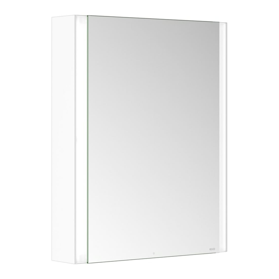 Keuco Spiegelschrank 1-türig Somaris 65x73x13cm, Vorbau, Anschl re, weiß matt