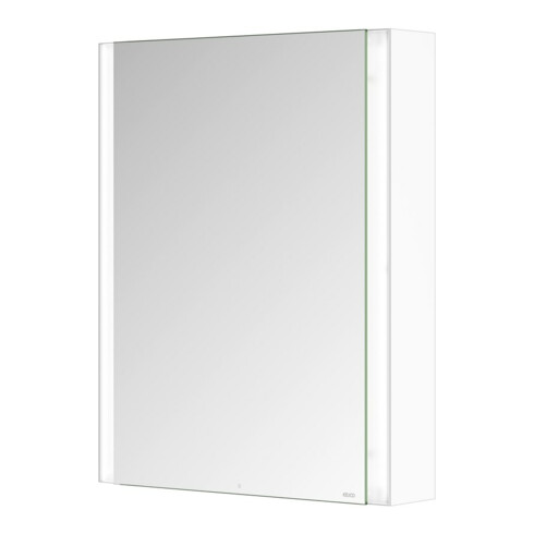 Keuco Spiegelschrank 1-türig Somaris 65x73x13cm, Vorbau, Anschl re, weiß matt