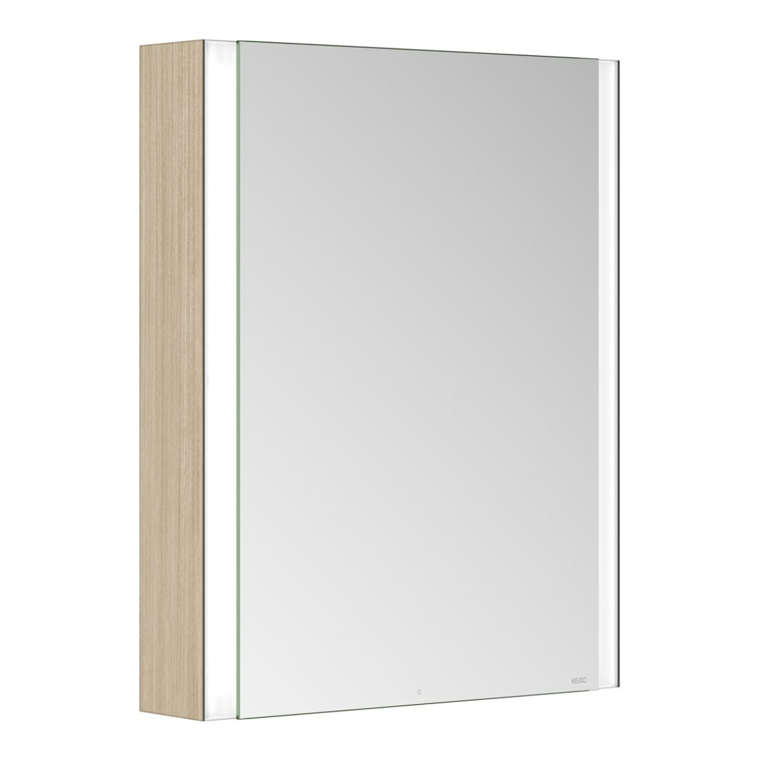Keuco Spiegelschrank 1-türig Somaris 65x73x13cm, WV, Anschl re, Ei he Dek.