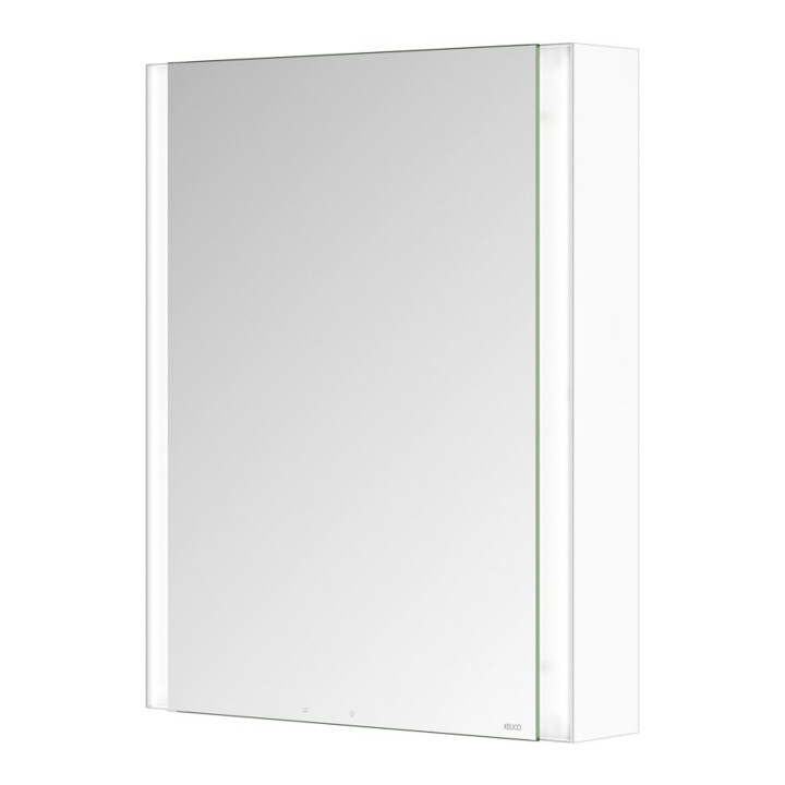 Keuco Spiegelschrank 1-türig Somaris 65x73x13cm, WV, Hz, Anschl re, we. ma