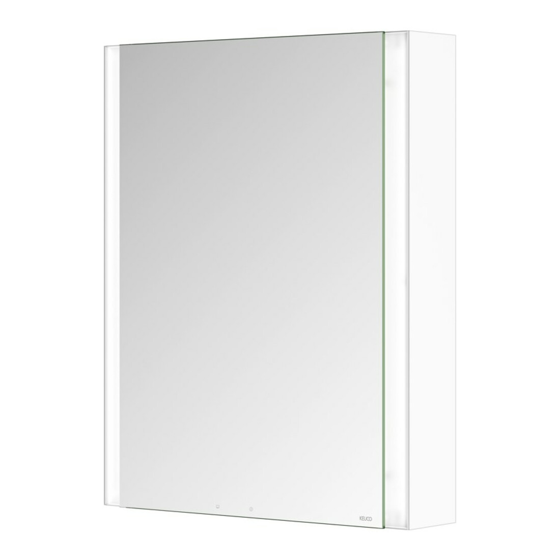 Keuco Spiegelschrank 1-türig Somaris 65x73x13cm, WV, Hz, Anschl re, we. ma