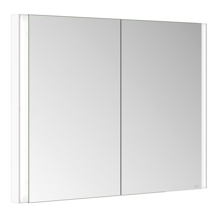 Keuco Spiegelschrank 2 portes Somaris 100x71x11,5 cm, blanc mat, encastré mural