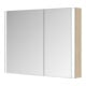 Keuco Spiegelschrank 2 portes Somaris 100x71x12,7 cm, décor œuf, en saillie, asymétrique-4