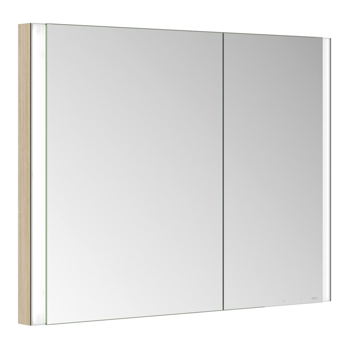 Keuco Spiegelschrank 2-türig Somaris 100x71x11,5cm, E h D, WE, asy, Hz