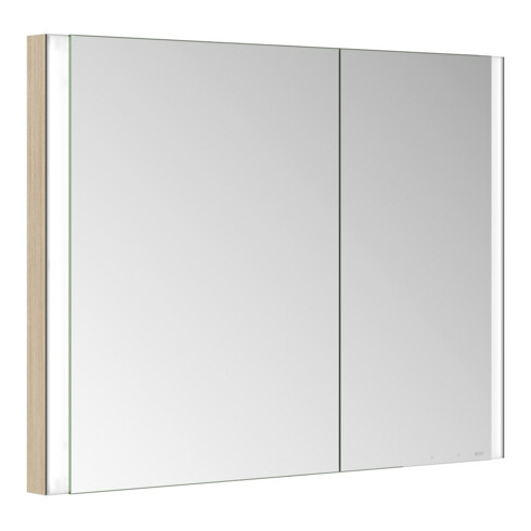 Keuco Spiegelschrank 2-türig Somaris 100x71x11,5cm, E h D, WE, asy, Hz