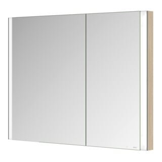 Keuco Spiegelschrank 2-türig Somaris 100x71x11,5cm, Ei he Dek., WE, asym.