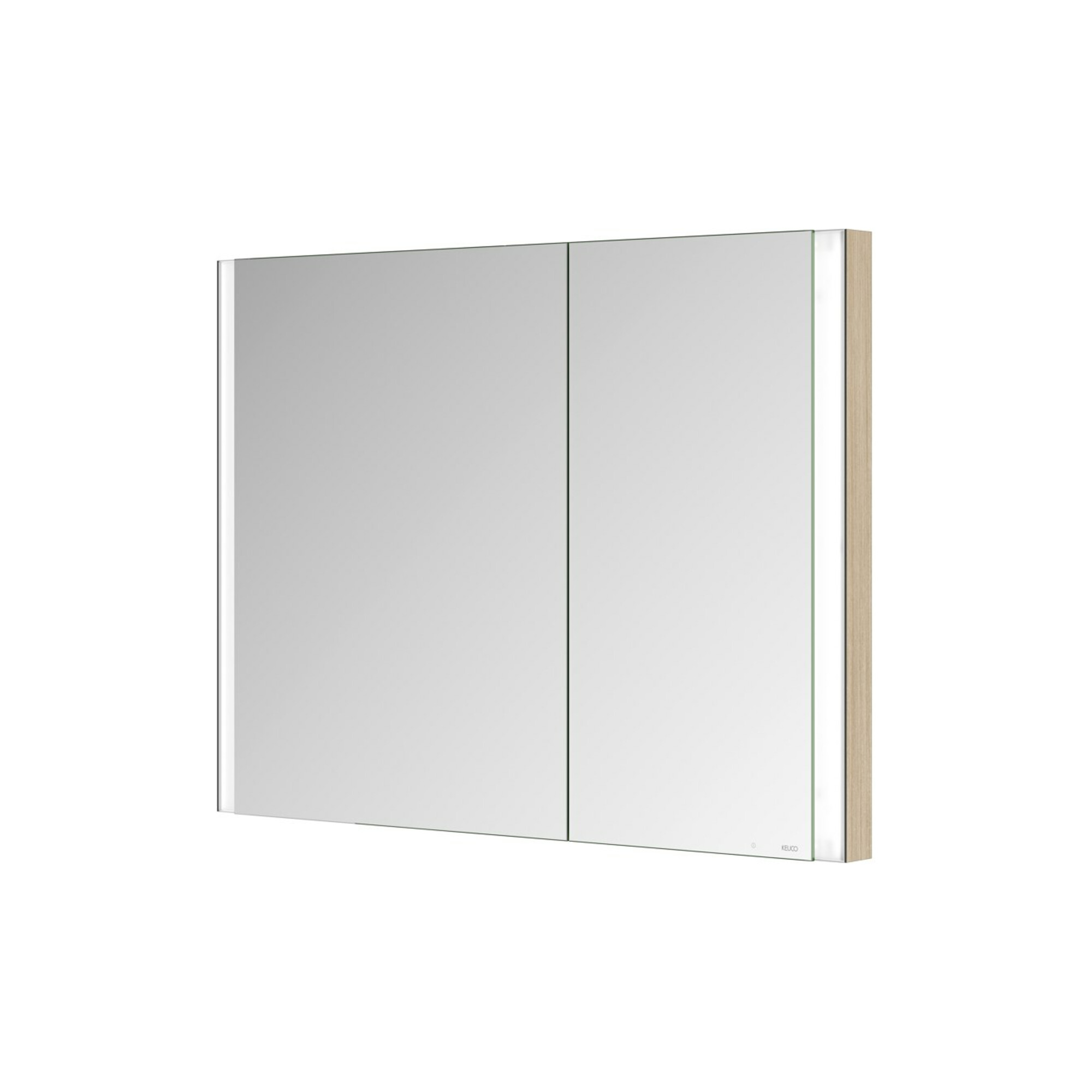 Keuco Spiegelschrank 2-türig Somaris 100x71x11,5cm, Ei he Dek., WE, asym.