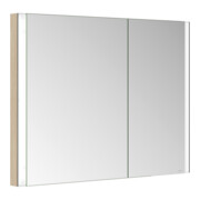 Keuco Spiegelschrank 2-türig Somaris 100x71x11,5cm, Ei he Dek., WE, asym.-2