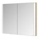 Keuco Spiegelschrank 2-türig Somaris 100x71x11,5cm, Ei hell Dekor, Wandeinbau