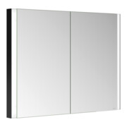 Keuco Spiegelschrank 2-türig Somaris 100x71x11,5cm, schwarz matt, Wandeinbau